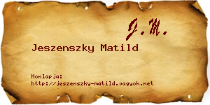 Jeszenszky Matild névjegykártya