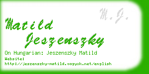 matild jeszenszky business card